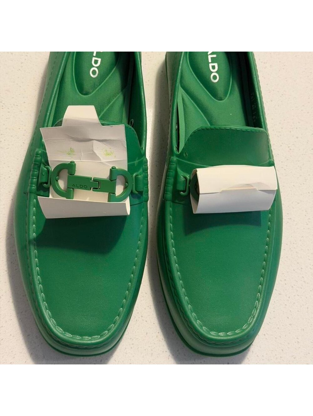 ALDO Green Leather Loafers Size 7.5 US